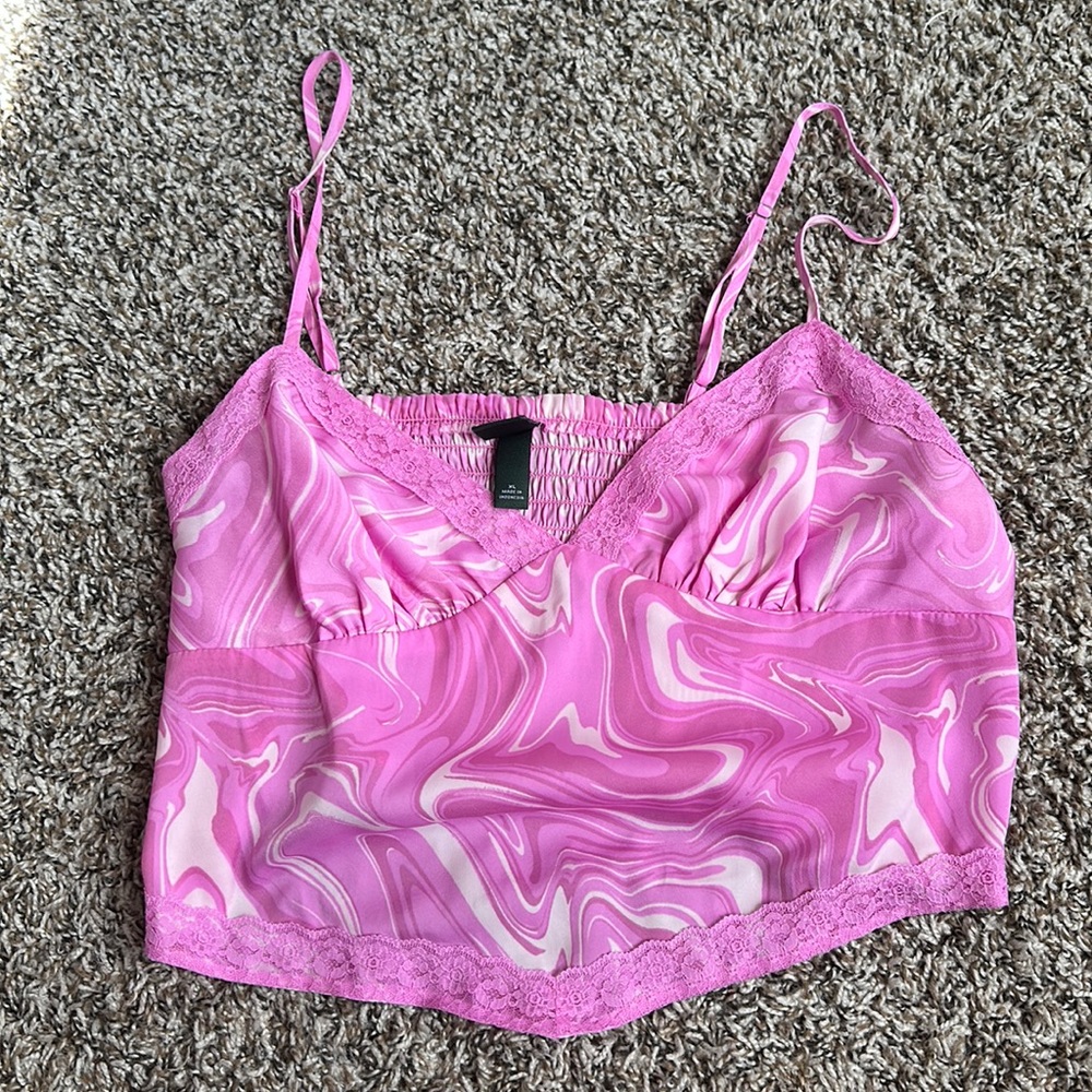 Pink marble tank top